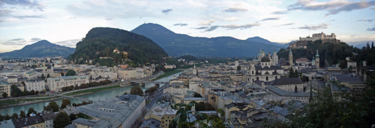 Salzburg's old town from Mönchsberg